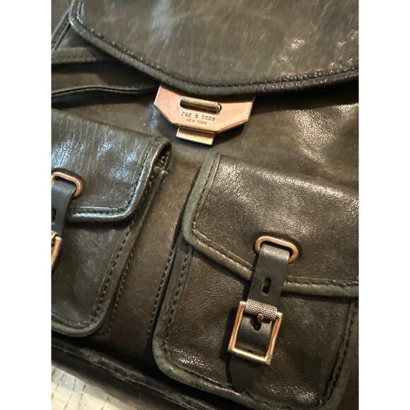 Rag & Bone Field Black Lambskin Leather Backpack main image 3